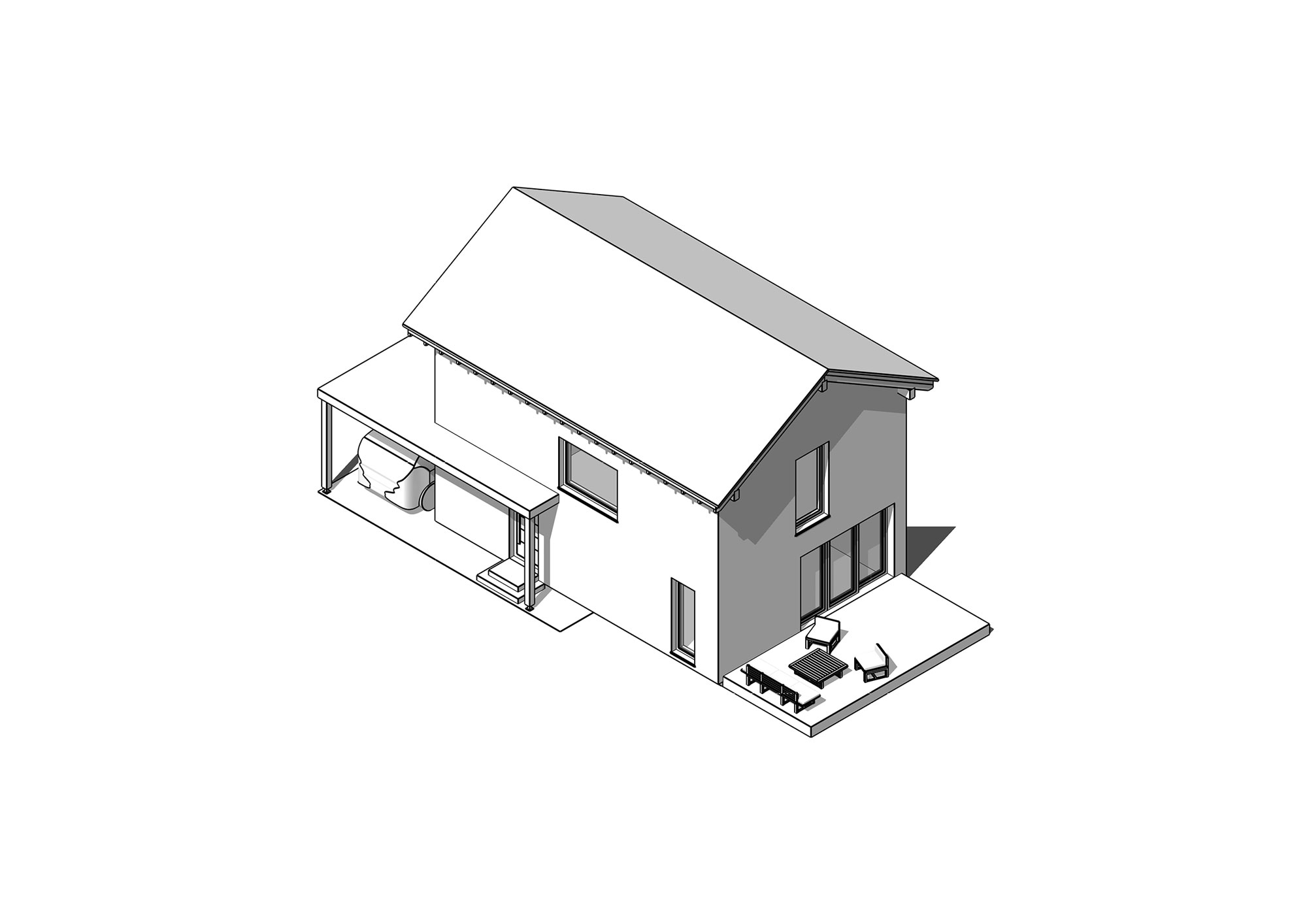 N90 akso dvovodni krov